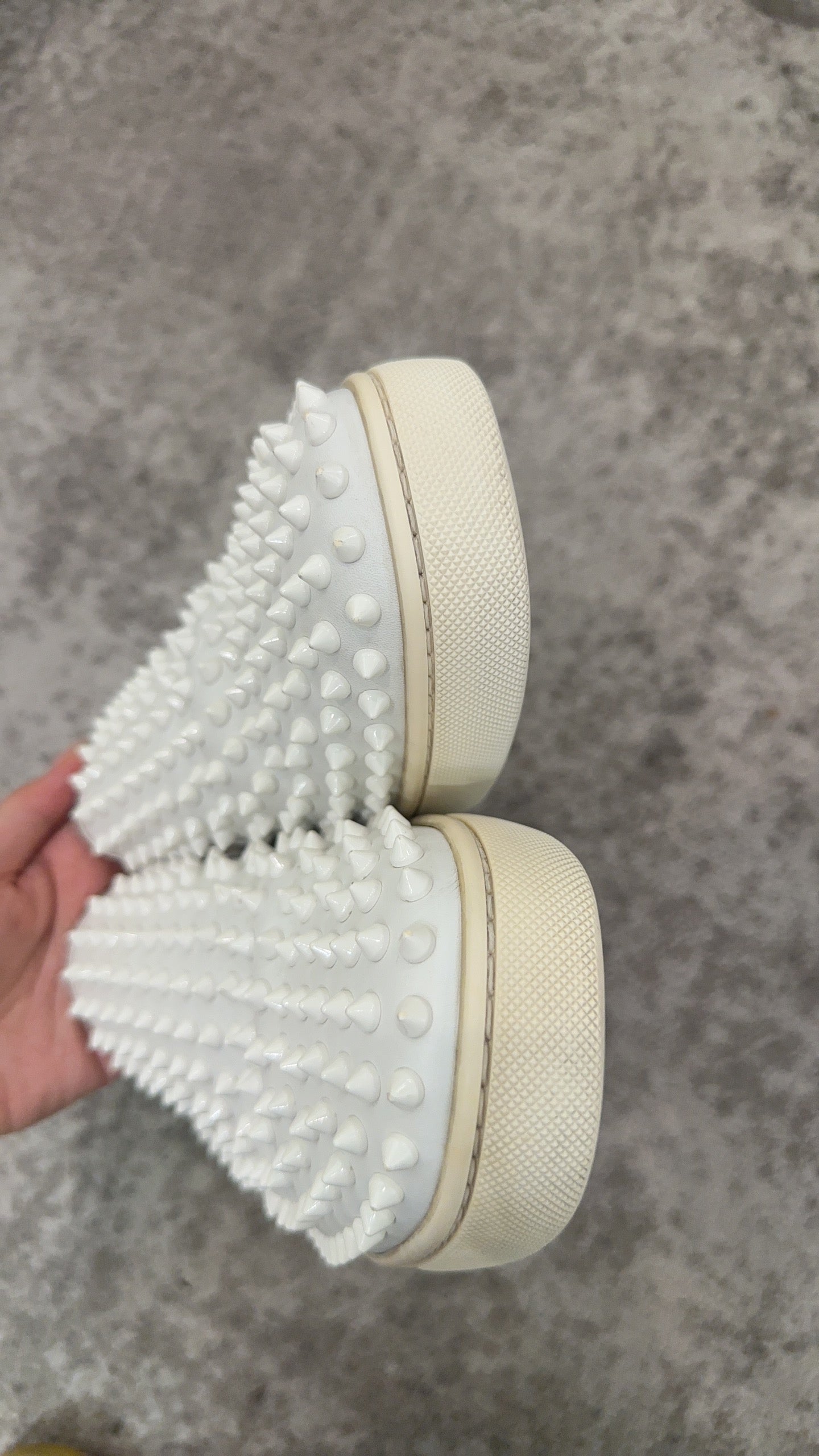 Christian Louboutin White Loafers 42 .5