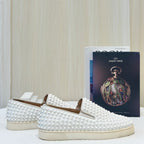 Christian Louboutin White Loafers 42 .5