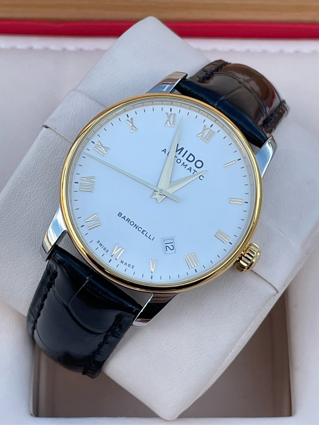 Mido Berenice Leather White Automatic (self-winding) watch 38 millimeters M8600.3.26.4