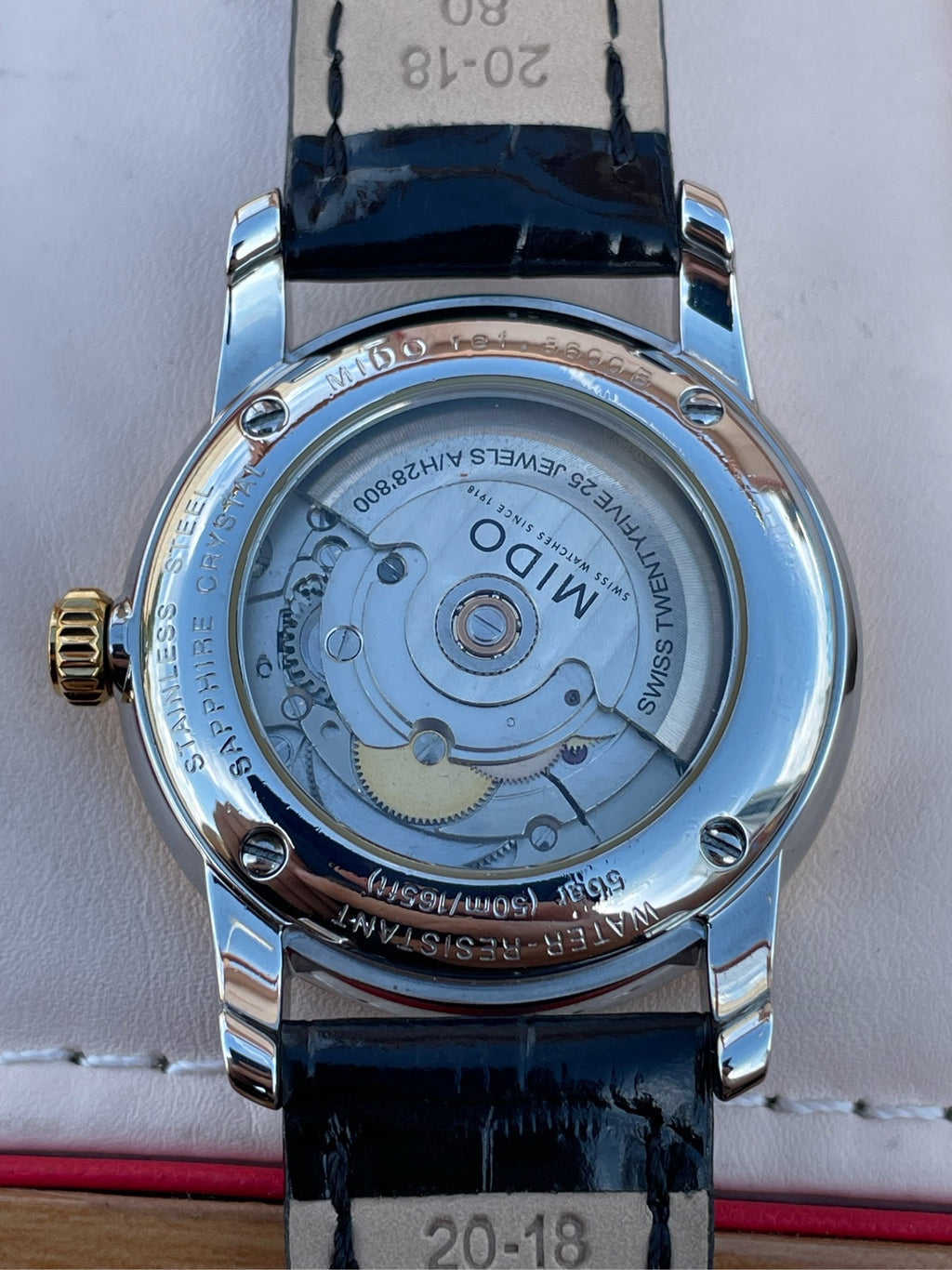 Mido Berenice Leather White Automatic (self-winding) watch 38 millimeters M8600.3.26.4