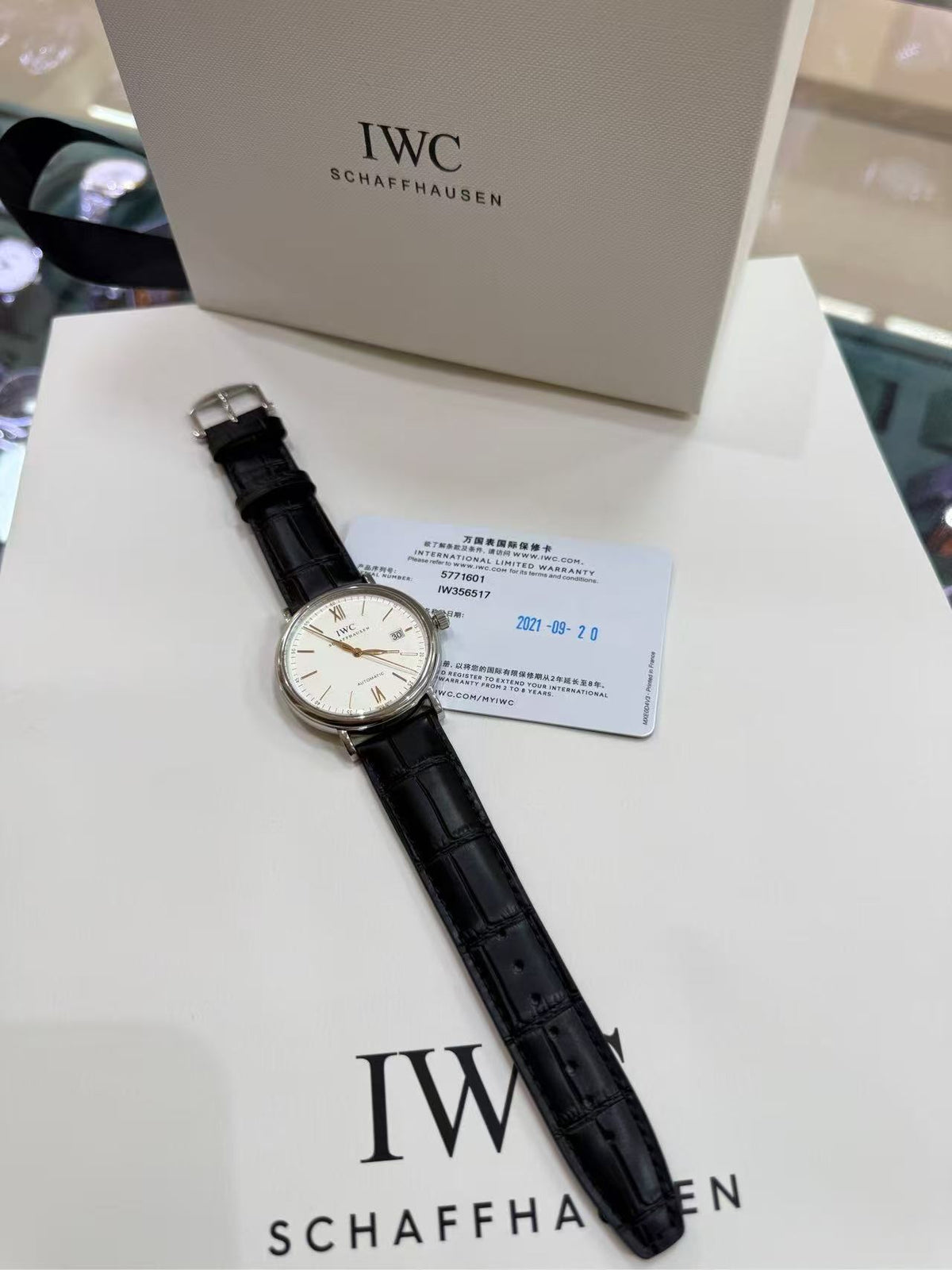 IWC Portofino Collection White Automatic (self-winding) watch 40 millimeters IW356517