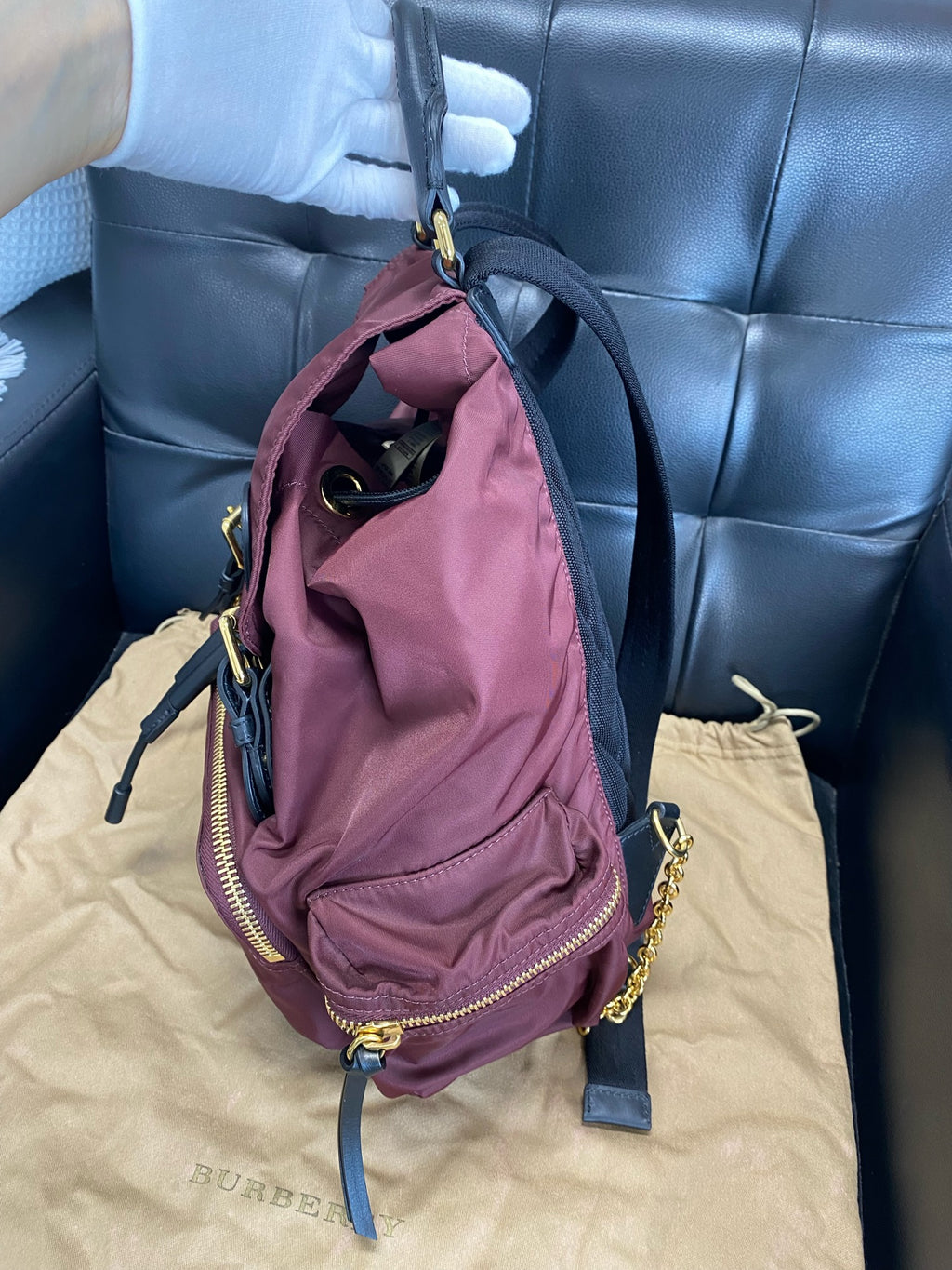 Burberry Cordura Red Backpack 40166211
