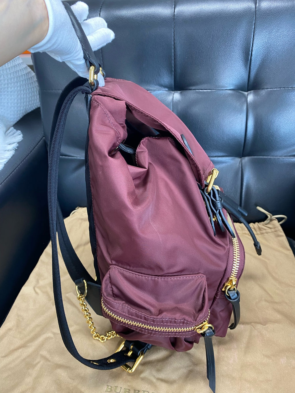 Burberry Cordura Red Backpack 40166211