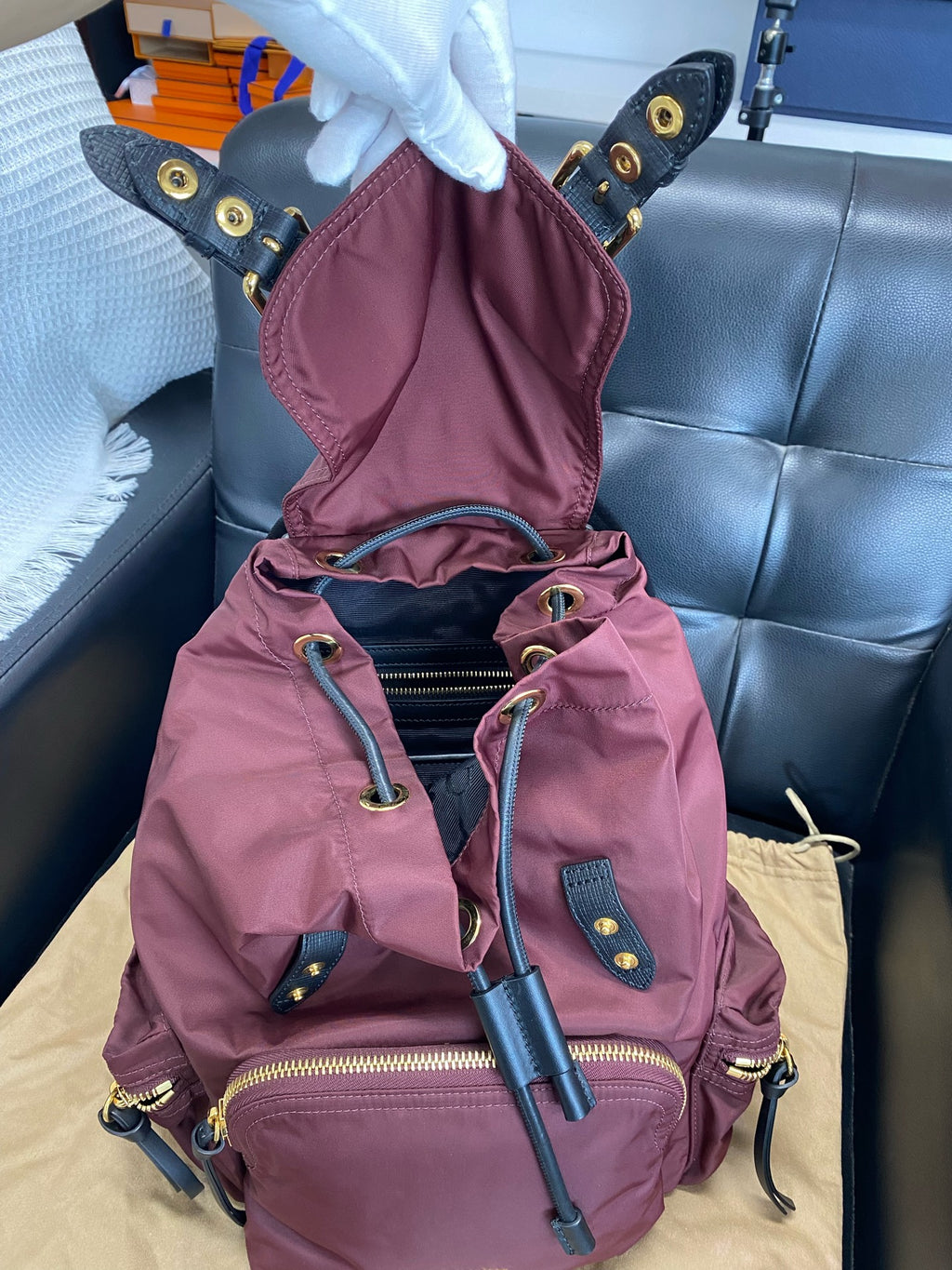 Burberry Cordura Red Backpack 40166211