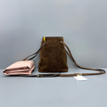 Miu Miu Alcantara Brown Bucket & Drawstring Bag