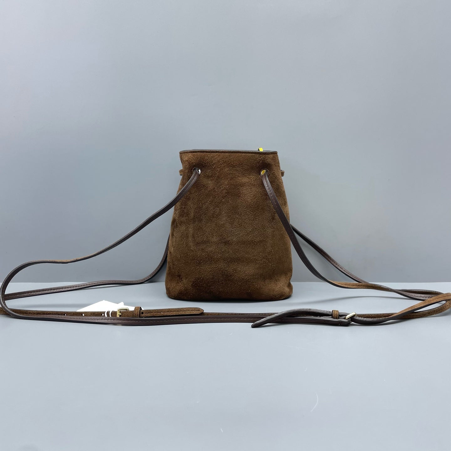 Miu Miu Alcantara Brown Bucket & Drawstring Bag