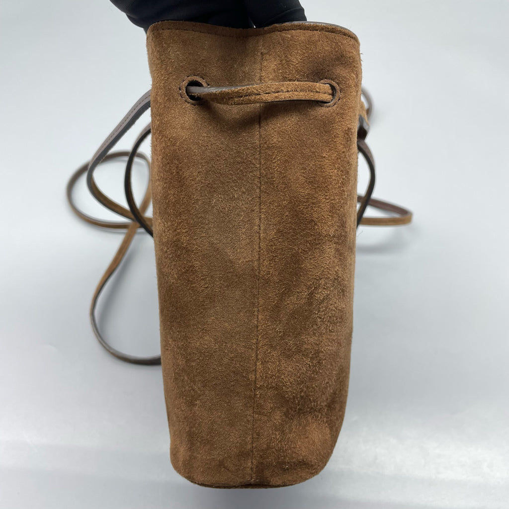 Miu Miu Alcantara Brown Bucket & Drawstring Bag