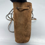 Miu Miu Alcantara Brown Bucket & Drawstring Bag