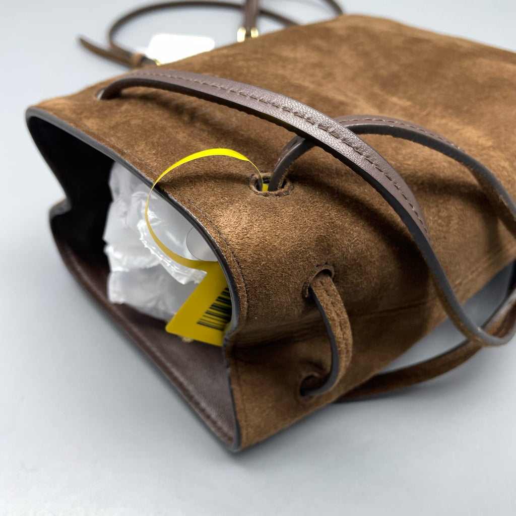 Miu Miu Alcantara Brown Bucket & Drawstring Bag