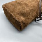 Miu Miu Alcantara Brown Bucket & Drawstring Bag