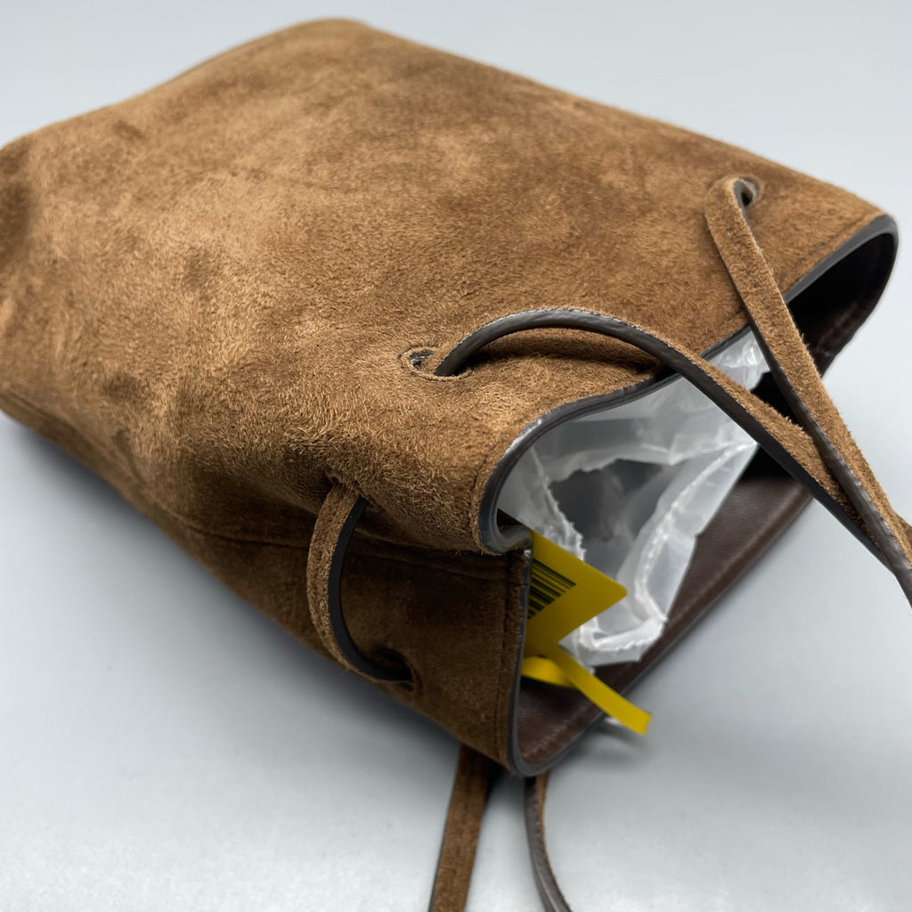 Miu Miu Alcantara Brown Bucket & Drawstring Bag