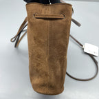 Miu Miu Alcantara Brown Bucket & Drawstring Bag