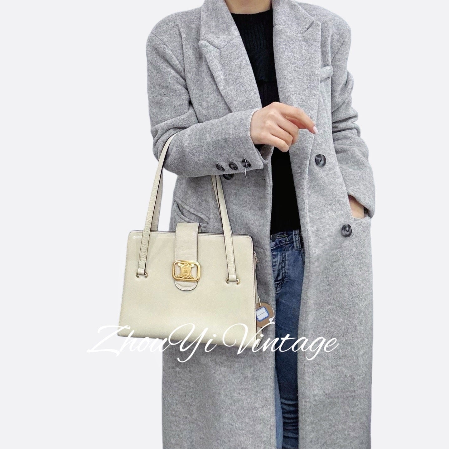 Celine White Shoulder Bag