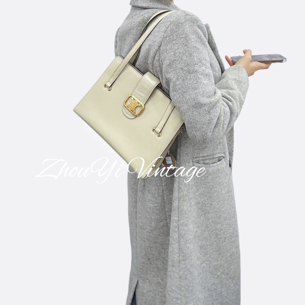 Celine White Shoulder Bag