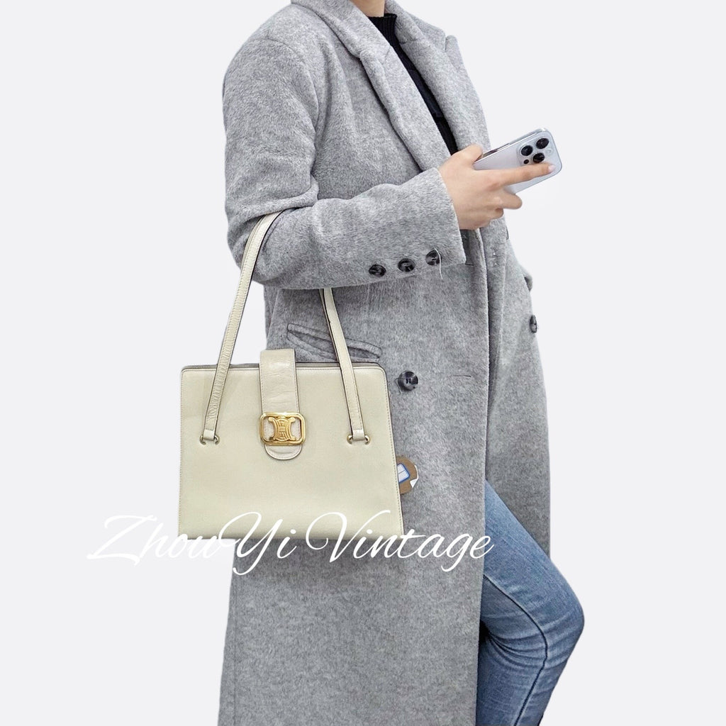 Celine White Shoulder Bag