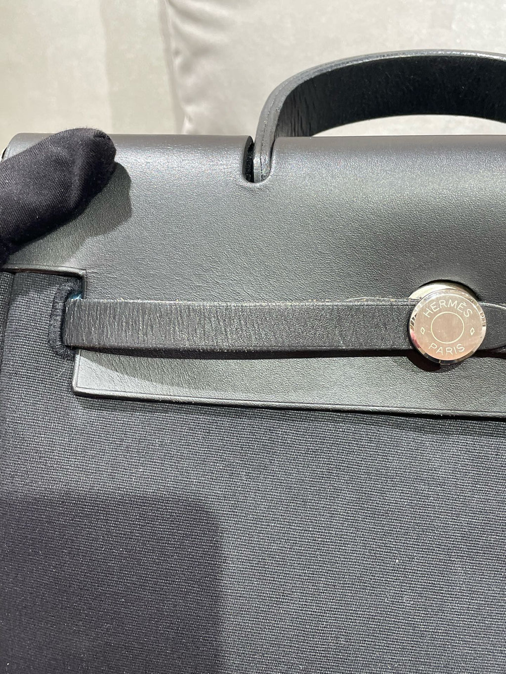 Hermes Canvas Black Backpack