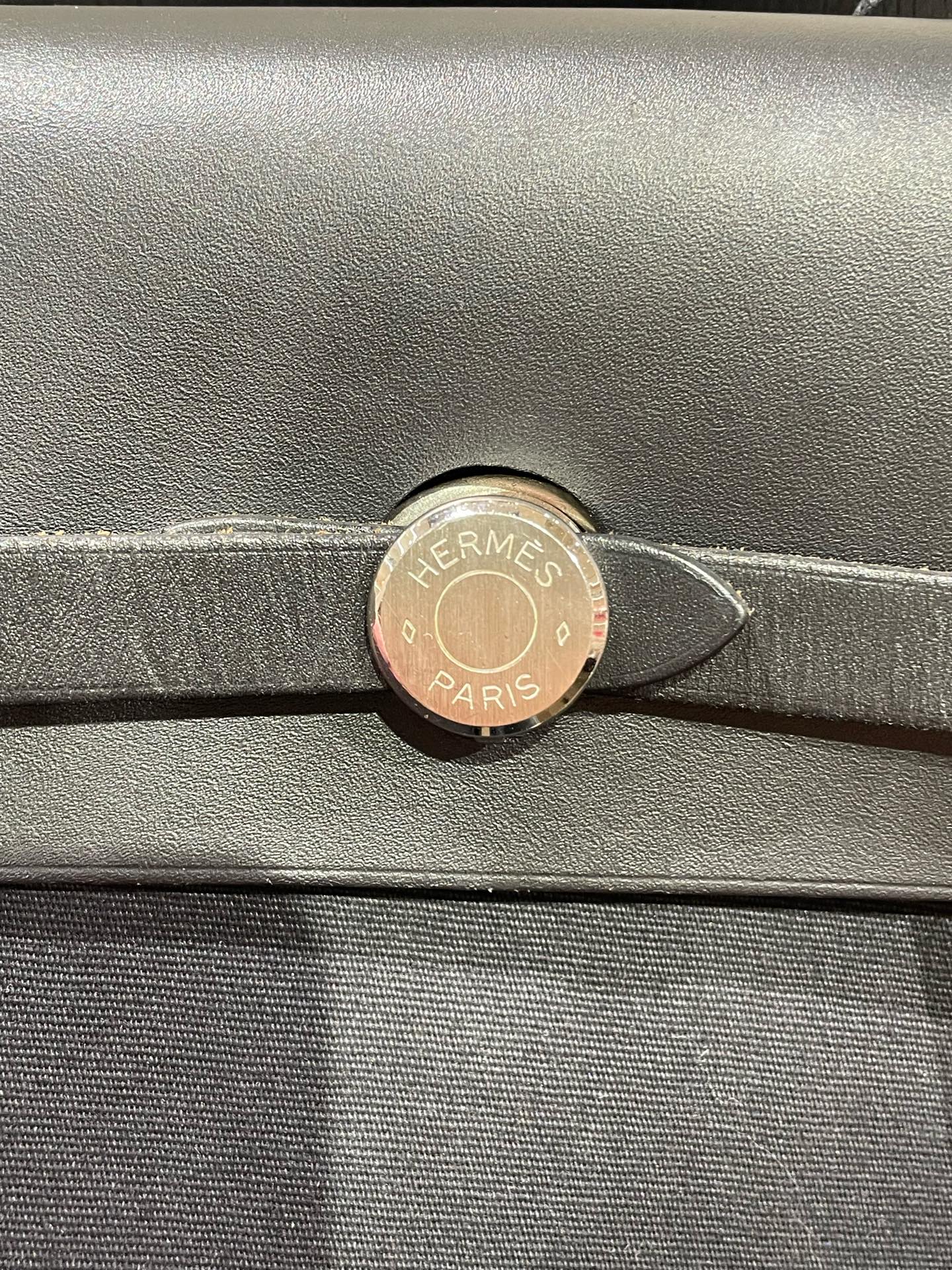 Hermes Canvas Black Backpack