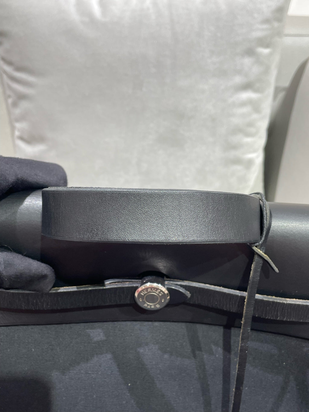 Hermes Canvas Black Backpack