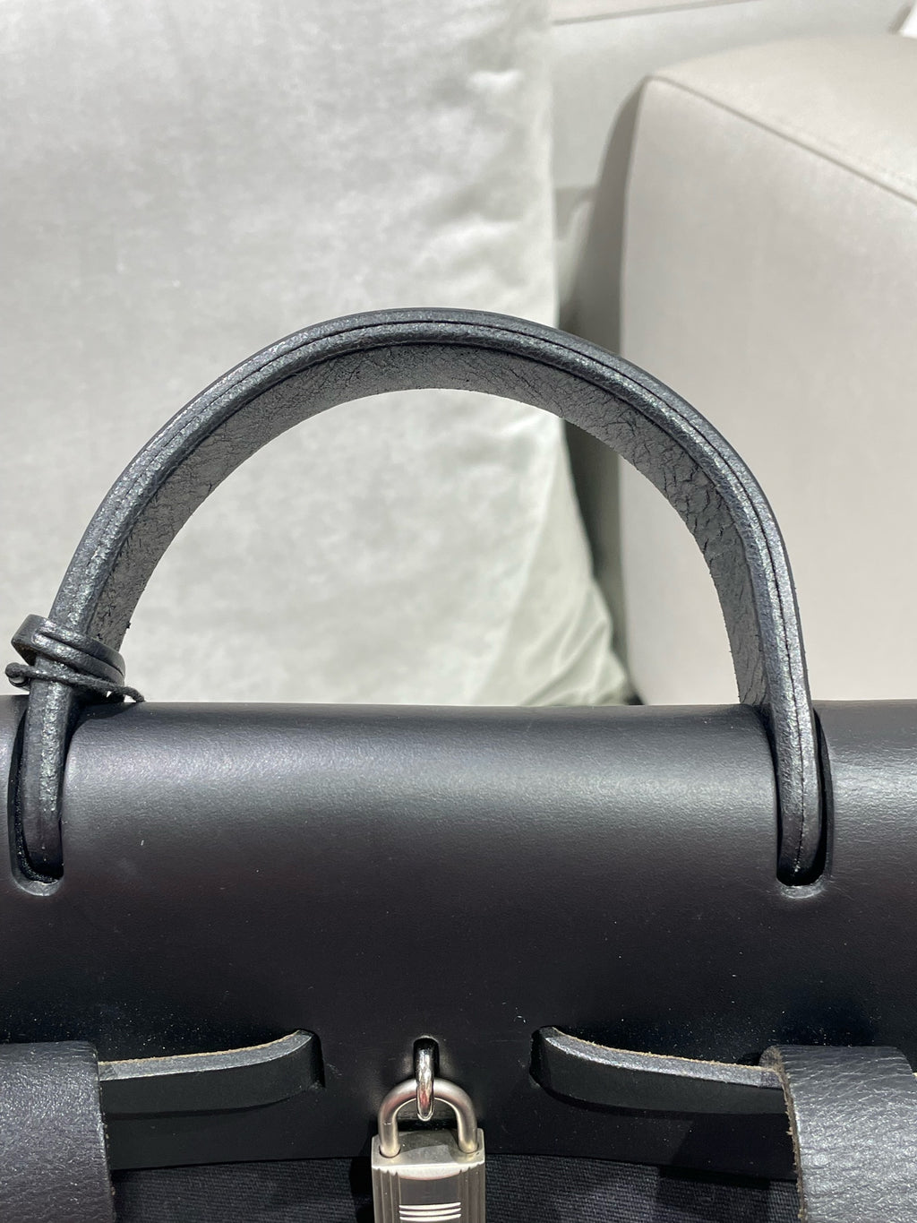 Hermes Canvas Black Backpack
