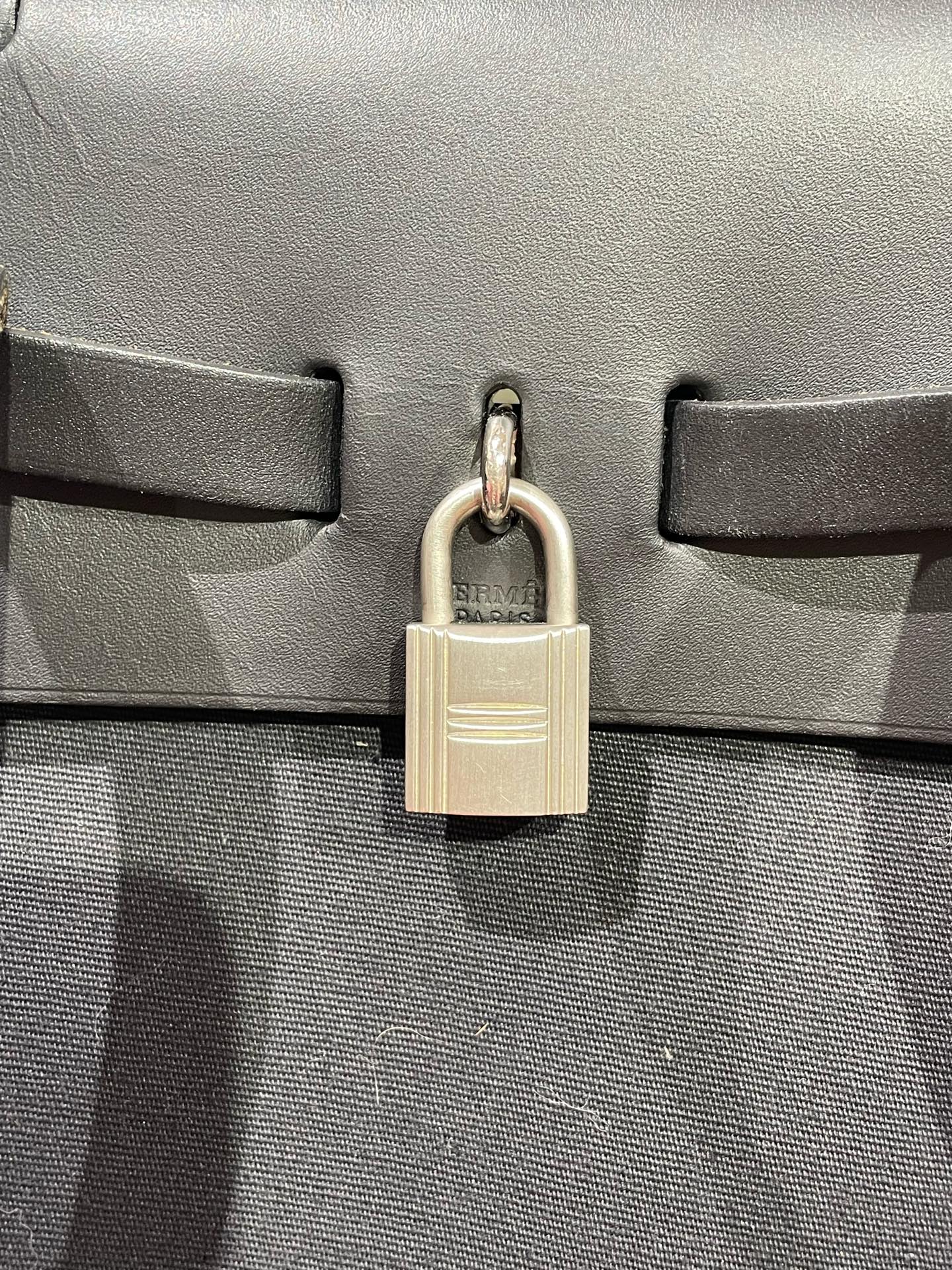 Hermes Canvas Black Backpack