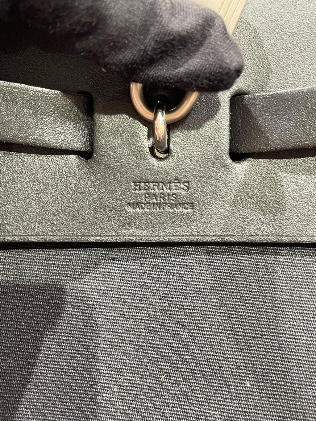 Hermes Canvas Black Backpack
