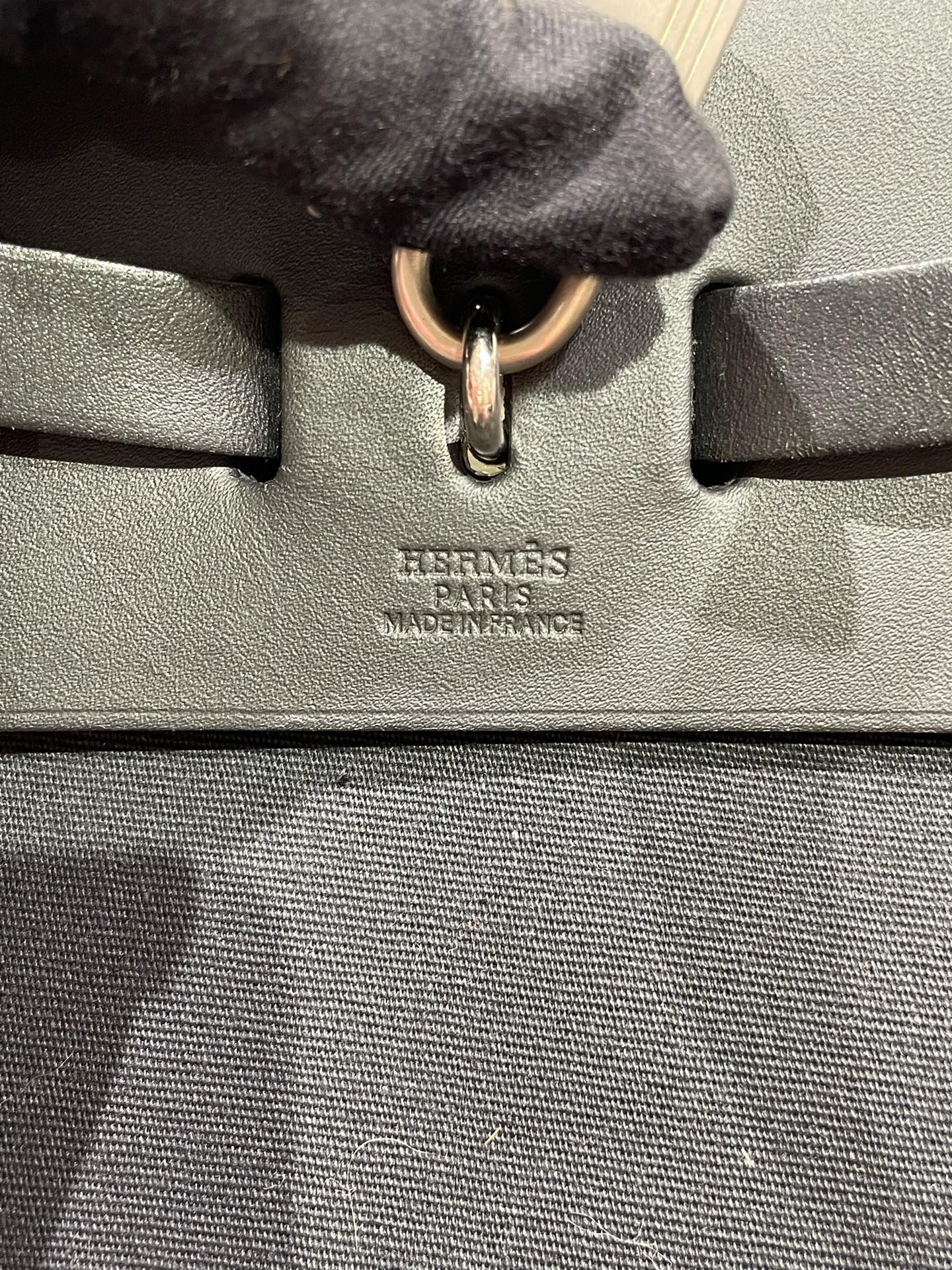 Hermes Canvas Black Backpack