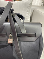 Hermes Canvas Black Backpack