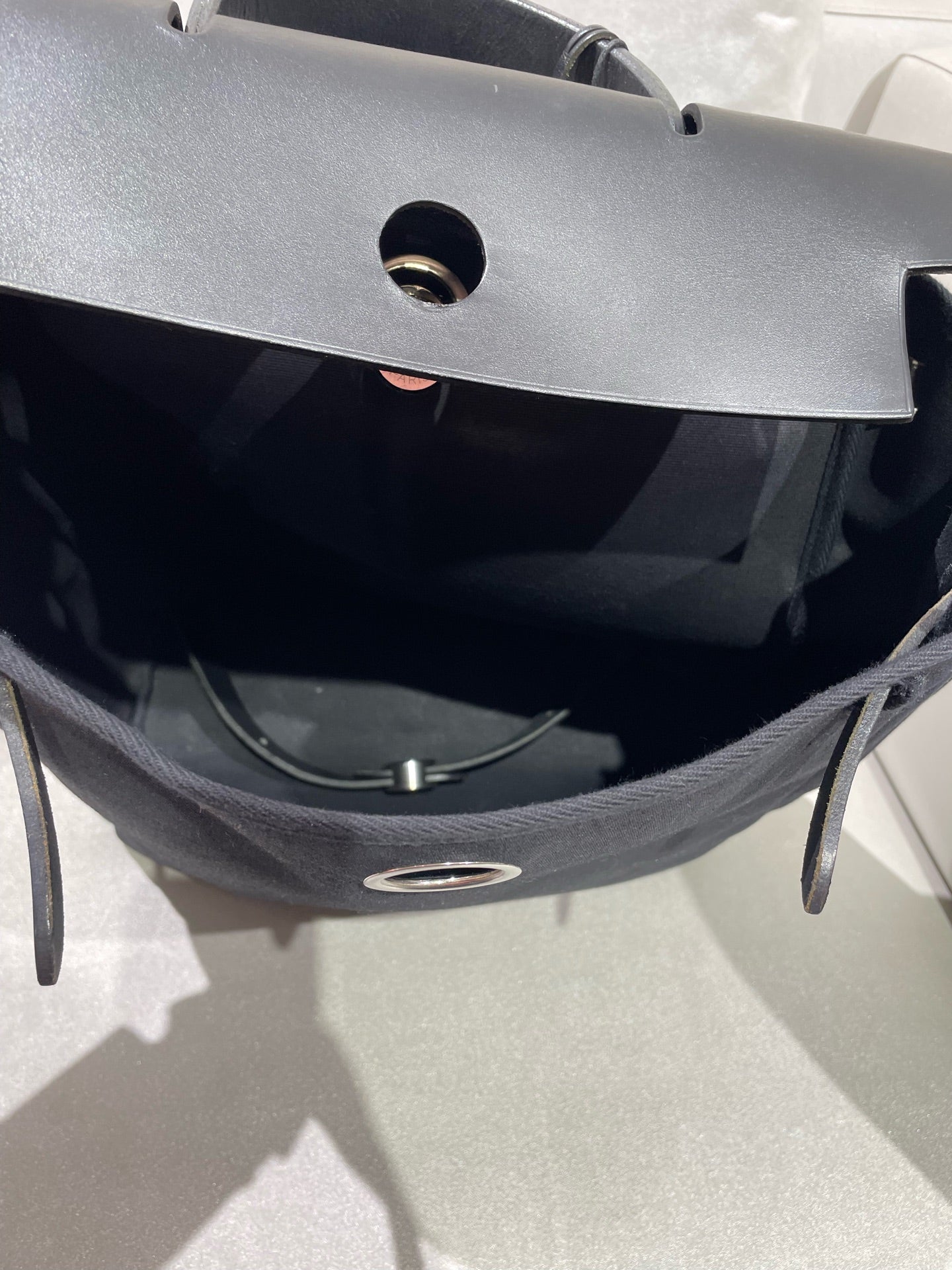 Hermes Canvas Black Backpack