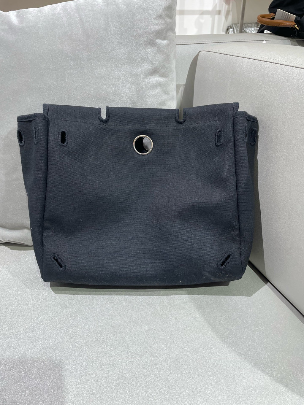 Hermes Canvas Black Backpack