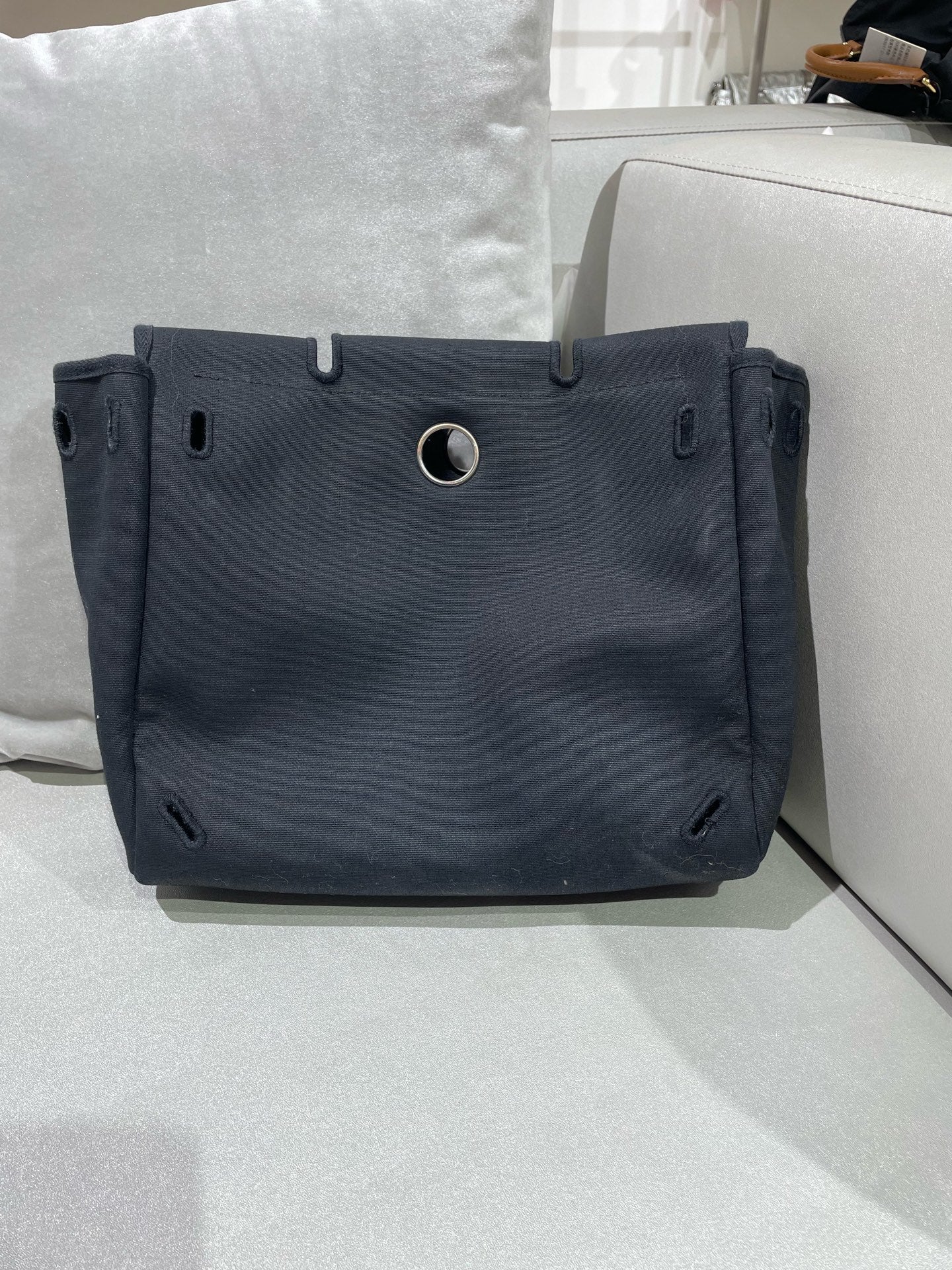 Hermes Canvas Black Backpack