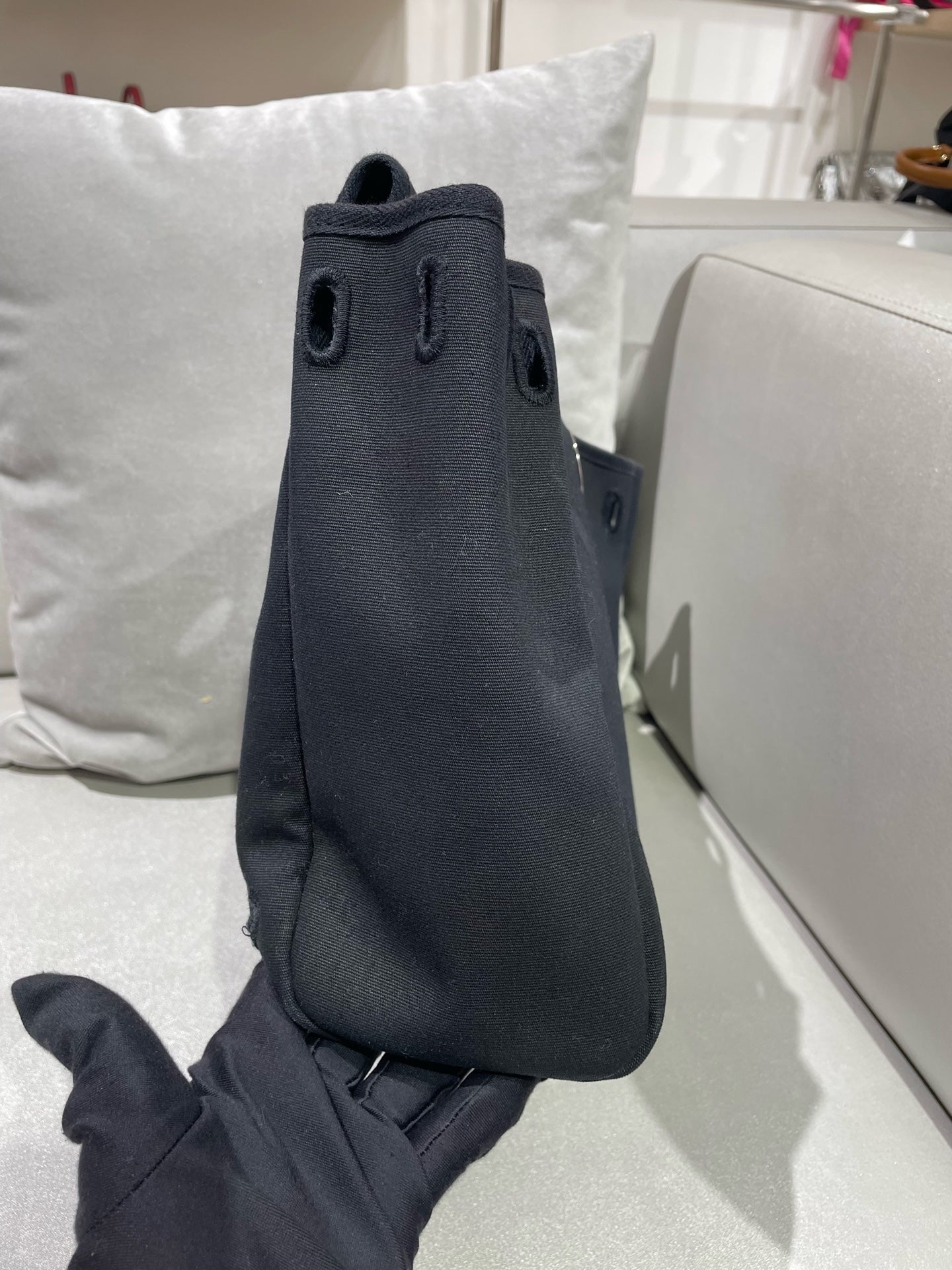 Hermes Canvas Black Backpack