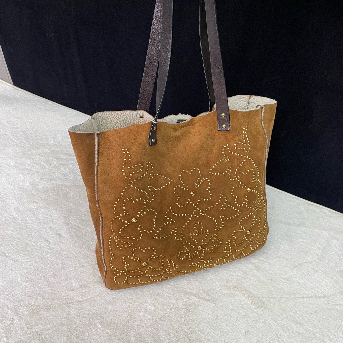 Miu Miu Alcantara Tote