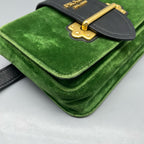 Prada Velvet Green Belt Bag & Fanny Pack