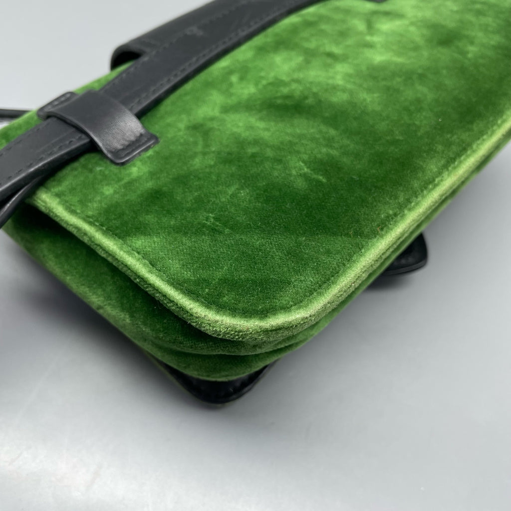 Prada Velvet Green Belt Bag & Fanny Pack