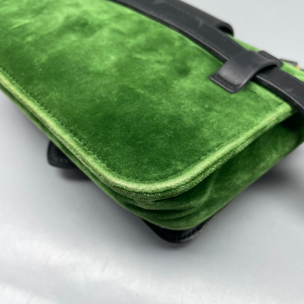 Prada Velvet Green Belt Bag & Fanny Pack