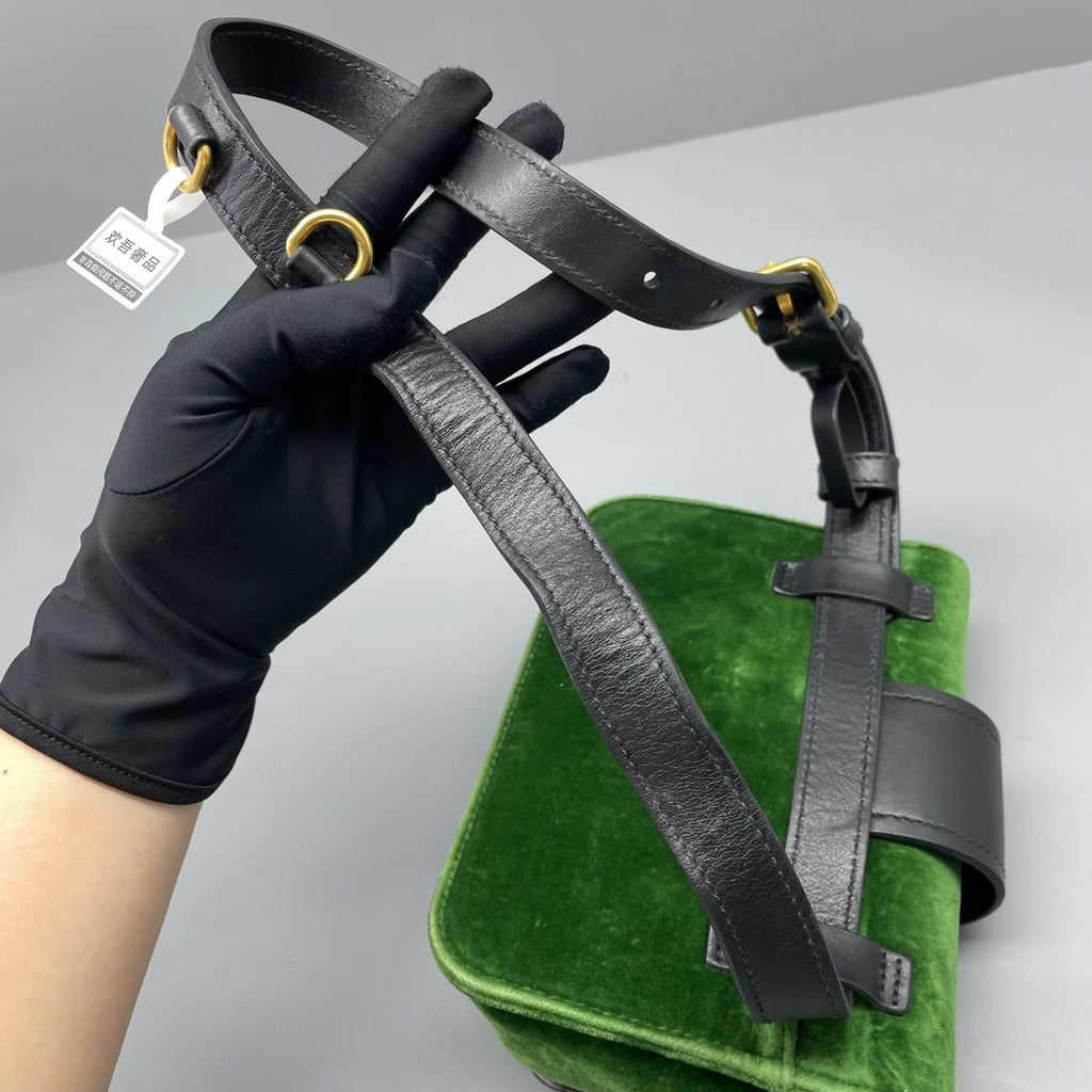 Prada Velvet Green Belt Bag & Fanny Pack