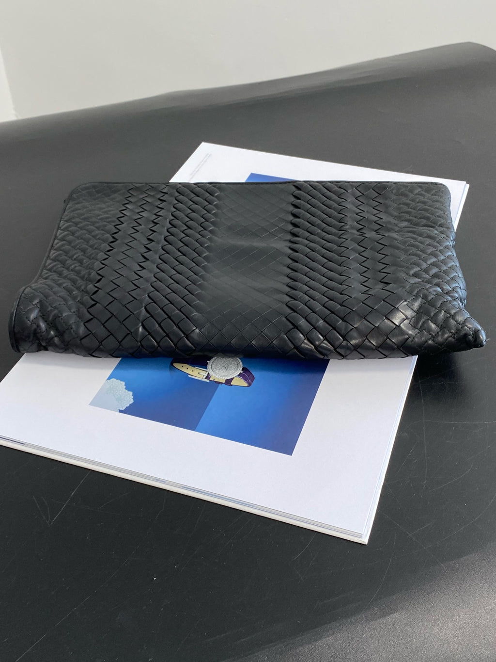 Bottega Veneta Leather Black Clutch 472578VANY01908