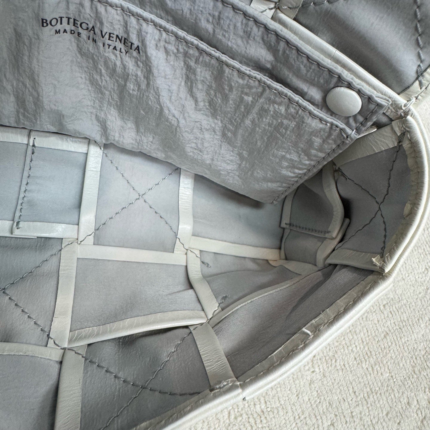 Bottega Veneta White Crossbody