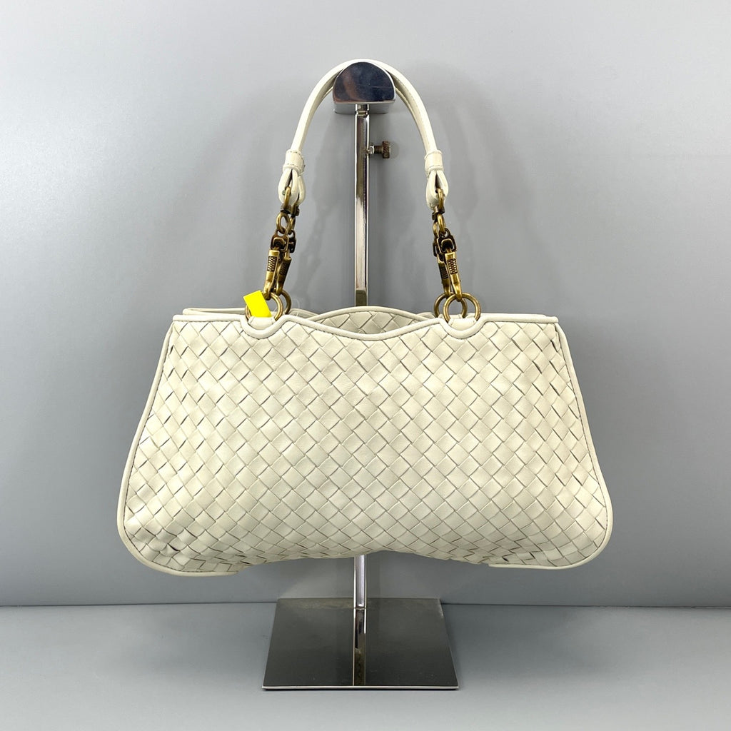 Bottega Veneta White Satchel