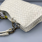 Bottega Veneta White Satchel