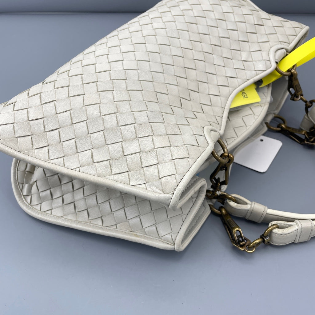 Bottega Veneta White Satchel
