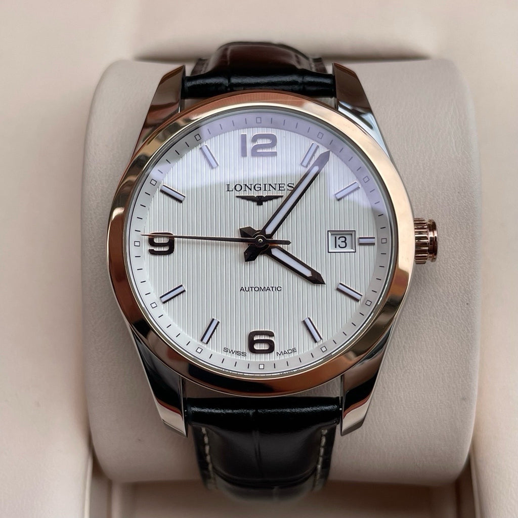 Longines Campanile Series Leather White Automatic (self-winding) watch 40.00 MM L2.785.5.76.5