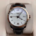 Longines Campanile Series Leather White Automatic (self-winding) watch 40.00 MM L2.785.5.76.5
