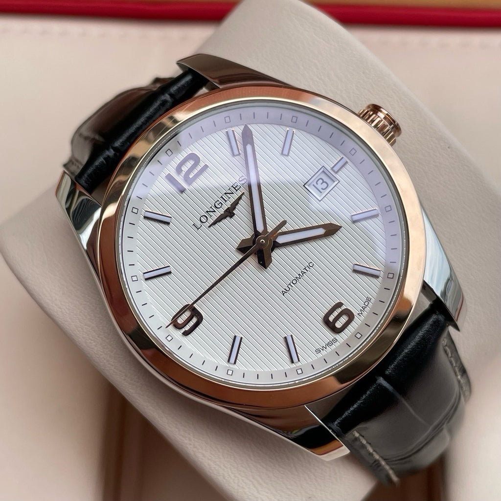 Longines Campanile Series Leather White Automatic (self-winding) watch 40.00 MM L2.785.5.76.5