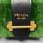 Prada Velvet Green Belt Bag & Fanny Pack