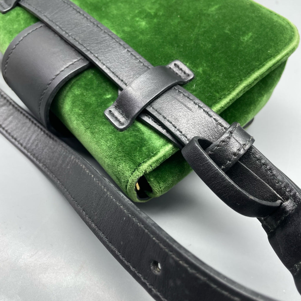 Prada Velvet Green Belt Bag & Fanny Pack