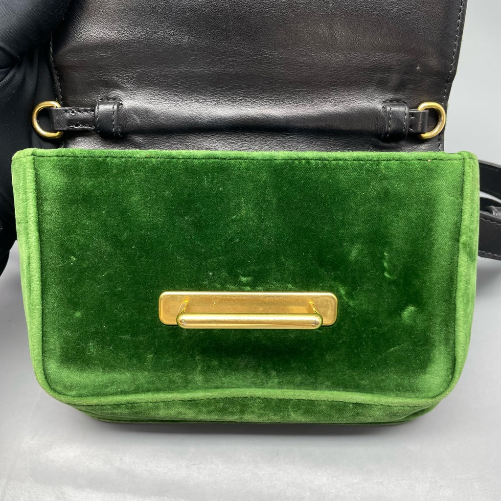 Prada Velvet Green Belt Bag & Fanny Pack