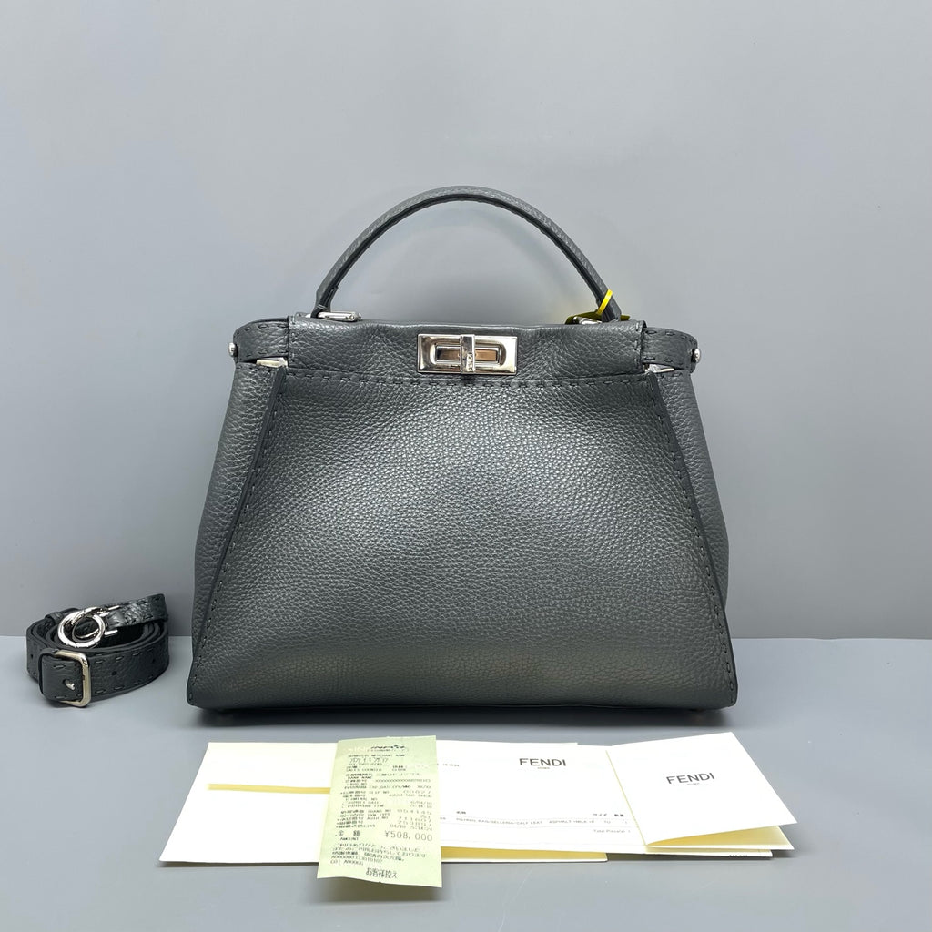 Fendi Gray Satchel