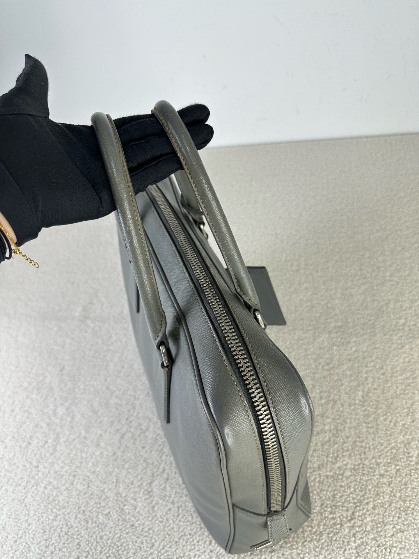 Prada Gray Satchel