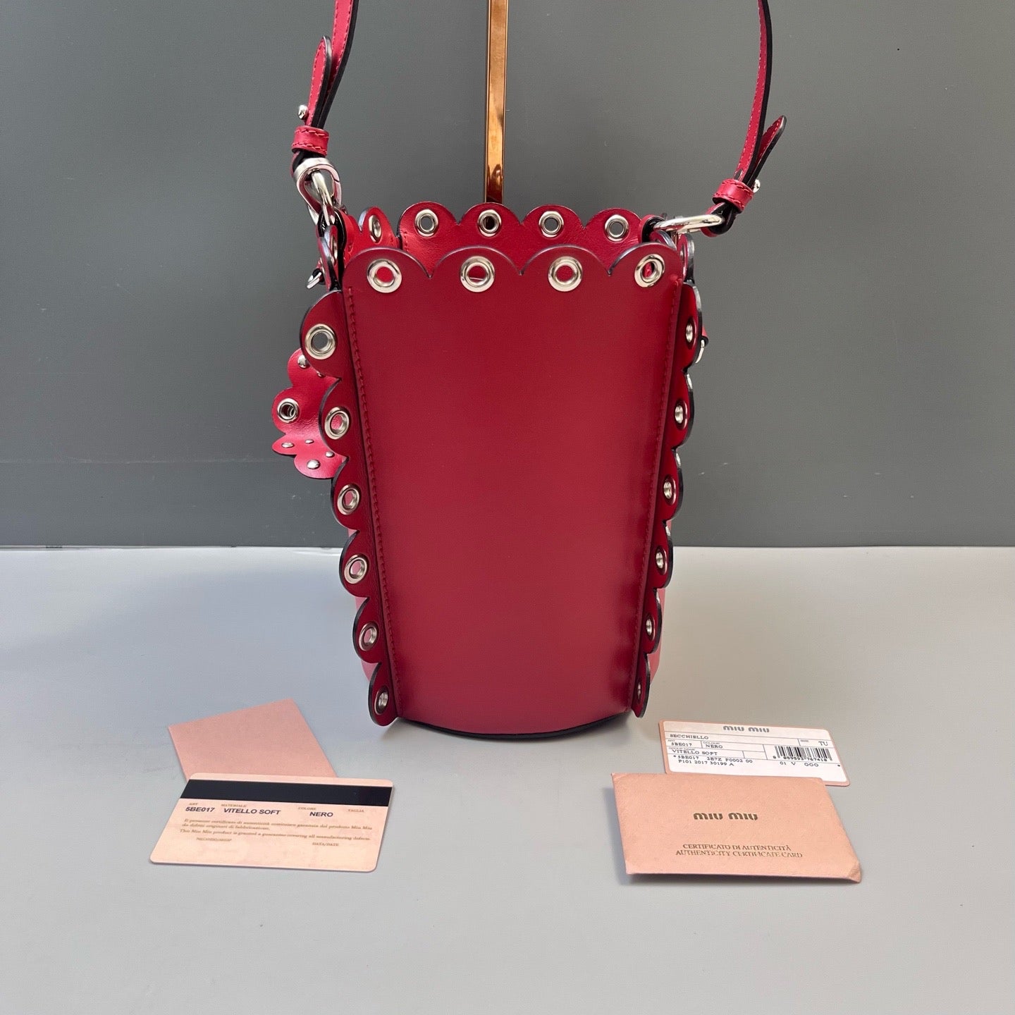 Miu Miu Red Bucket & Drawstring Bag